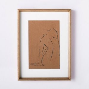 THRESHOLD Studio McGee Woman Figural Sketch Framed
